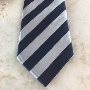 Jonathan Davis Regiment Tie in Navy Blue and light Grey (Boys 12-14)